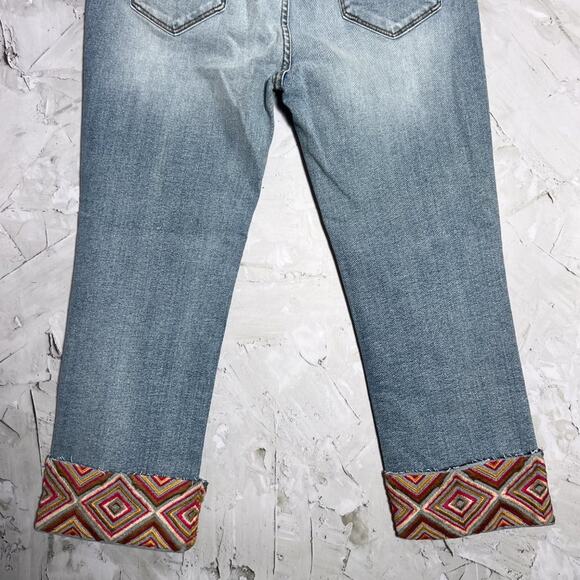NWT Driftwood Colette Crop Jean SIZE 33 Diamond Daze Blue Emrboidered NEW - Picture 11 of 13